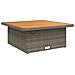 Tavolo Giardino Grigio 110x110x71cm Polyrattan Legno Di Acacia - Foto miniatura 2