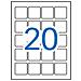 Adesivi /etichette 45 X 45 Mm A4 20 Foglie - Foto miniatura 2