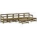 Set Divani Da Giardino 7pz Con Cuscini Legno Impregnato Di Pino - Foto miniatura 2