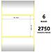 White 76x51mm, 2750 Et /rotolo Z-2000d 3x2x3 Core, 6 Rolls - Foto miniatura 1