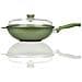 Wok Dr. Green - Verde - Alluminio Pressofuso - 32x32x10 Cm - Foto miniatura 1