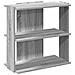 Libreria A 3 Ripiani Grigio Sonoma 60x30x60cm Legno Multistrato - Foto miniatura 2