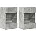 Mobili TV a Parete con Luci LED 2pz Grigio Cemento 40x30x60,5cm - Foto miniatura 1
