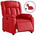 Poltrona Reclinabile Elettrica Rossa in Similpelle - Foto miniatura 1