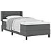 Letto box spring con materasso Grigio scuro 90 x 190 cm - Foto miniatura 3