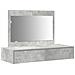 Tavolo da trucco a muro Grigio cemento 100x40x70 cm - Foto miniatura 1