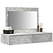 Tavolo da trucco a muro Grigio cemento 100x40x70 cm - Foto miniatura 3