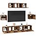Set mobile TV 7 pcs Legno vecchio 80 x 30 x 30 cm - Foto miniatura 3