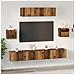 Set mobile TV 7 pcs Legno vecchio 80 x 30 x 30 cm - Foto miniatura 4