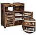 Mobiletto da bagno rustico marrone sottolavabo in stile loft | durevole - Foto miniatura 4