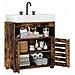 Mobiletto da bagno rustico marrone sottolavabo in stile loft | durevole - Foto miniatura 9