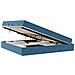 Letto con contenitore e materasso Blu Scuro 200 x 200 cm - Foto miniatura 1