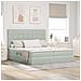 Letto con testiera Grigio chiaro 200 x 200 cm Velluto - Foto miniatura 2