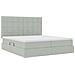 Letto con testiera Grigio chiaro 200 x 200 cm Velluto - Foto miniatura 7