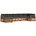 Set divani 7 pcs Naturale e Antracite Legno di Acacia Massello - Foto miniatura 1