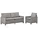 Set di divani 2 pcs Grigio Chiaro Velluto - Foto miniatura 1
