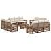 Set Divano da Giardino 13 pcs Beige e Bianco Crema polyrattan - Foto miniatura 1