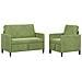 Set di Divani con Storage 2 pz Verde chiaro Poliestere - Foto miniatura 1