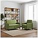 Set di Divani con Storage 2 pz Verde chiaro Poliestere - Foto miniatura 8