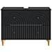 Armadio per Lavabo da Bagno ALKMAAR Nero 82 x 41 x 59 cm - Foto miniatura 4