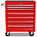 Carrello Portautensili Con 7 Cassetti Rosso Per Garage - Foto miniatura 3
