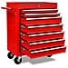 Carrello Portautensili Con 7 Cassetti Rosso Per Garage - Foto miniatura 1