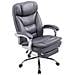 Sedia Ufficio Troy XL con Braccioli in Similpelle I Poltrona Relax Ragolabile con Poggiapiedi I Sedia Poltrona Ergonomica Carico Max 160 kg Grigio - Foto miniatura 1