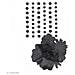11060472 Set Di 75 Fiori E Perline Autoadesive, Plastica, Nero, 7,5 X 1 X 17 Cm - Foto miniatura 1