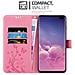 Custodia Compatibile Con Samsung Galaxy S10 Plus In Rosa Fiore - Coperchio Protettivo In Design Floreale Con Chiusura Magnetica, Funzione Stand E Slot Per Carte - Foto miniatura 5