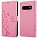 Custodia Compatibile Con Samsung Galaxy S10 Plus In Rosa Fiore - Coperchio Protettivo In Design Floreale Con Chiusura Magnetica, Funzione Stand E Slot Per Carte - Foto miniatura 10