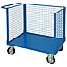 Pianale Con Tre Sponde In Rete, 4 Ruote Girevoli - Foto miniatura 1