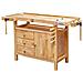Banco Da Lavoro In Legno Officina Falegname Cassetto Morsa Holzmann Wb138c - Foto miniatura 3