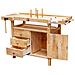 Banco Da Lavoro In Legno Officina Falegname Cassetto Morsa Holzmann Wb138c - Foto miniatura 7