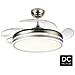 Ventilatore Da Soffitto, Bayomo, Dc, 107cm, Con Pale A Scomparsa Trasparenti, Corpo Nickel, Design, Con Luce, - Foto miniatura 1