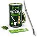Tè Verde Matcha Istantanei In Buste + Cannuccia In Acciaio Inox Con Filtro - Foto miniatura 1