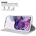Custodia Compatibile Con Samsung Galaxy S20 In Classy Argento - Coperchio Protettiva Con Chiusura Magnetica, Funzione Stand E Tasca Per Le Carte - Foto miniatura 4