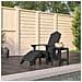Sedia Giardino Poggiapiedi E Tavolo Adirondack Hdpe Antracite - Foto miniatura 1