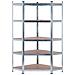 Scaffale In Metallo Zincato Home 875 Kg 5 Ripiani 180x90x40 Cm - Foto miniatura 1