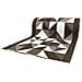 Tappeto Passatoia Cucina Antiscivolo In Tessuto Jacquard Disegno Origami Fango 57x230 Fango - Foto miniatura 1