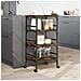 Carrello Da Cucina Rovere Fumo 45x35x89,5 Cm Legno Multistrato - Foto miniatura 3