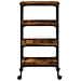 Carrello Da Cucina Rovere Fumo 45x35x89,5 Cm Legno Multistrato - Foto miniatura 4