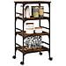 Carrello Da Cucina Rovere Fumo 45x35x89,5 Cm Legno Multistrato - Foto miniatura 5