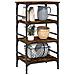Carrello Da Cucina Rovere Fumo 45x35x89,5 Cm Legno Multistrato - Foto miniatura 6