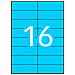 Etichette Per Stampante 105 X 37 Mm 100 Fogli Fluorine Blue - Foto miniatura 2