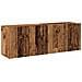 Mobili Tv A Parete 2pz Legno Antico 60x30x41 Cm - Foto miniatura 2