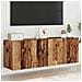 Mobili Tv A Parete 2pz Legno Antico 60x30x41 Cm - Foto miniatura 1