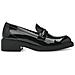 Black Elegant Closed Loafers Mocassino Pelle Scarpe Donna Nero Eu 39, 1-24302-41 018 - Foto miniatura 2