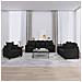 Set di Divani 3 pz con Cuscini Nero in Velluto - Foto miniatura 2