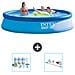 Piscina Fuori Terra - In Giro - 396x84 Cm - Blu - Include Accessori Coordinati A714 - Foto miniatura 1