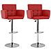 Lusso Casadino -  Sgabelli Da Bar 2 Pz Rossi In Similpelle - Foto miniatura 2